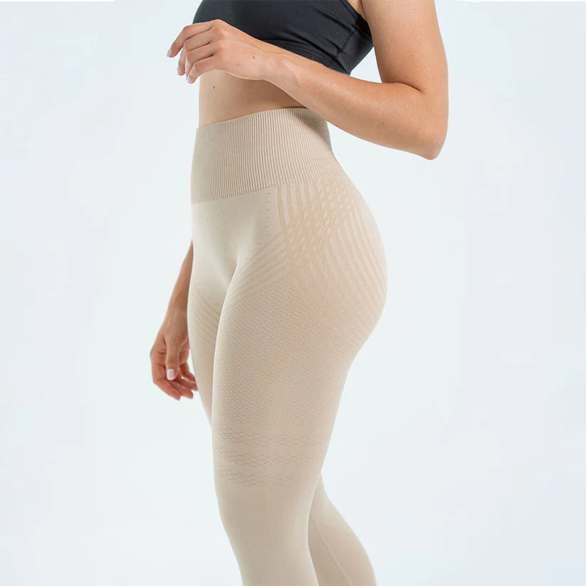 Legginsy modelujące 3D | Beżowe