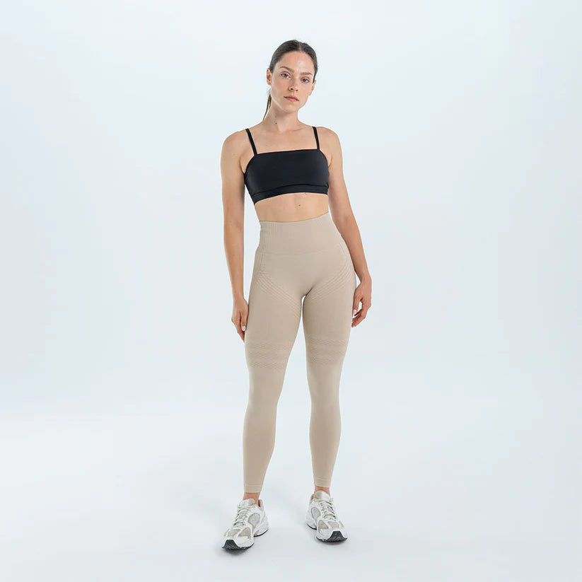 Legginsy modelujące 3D | Beżowe