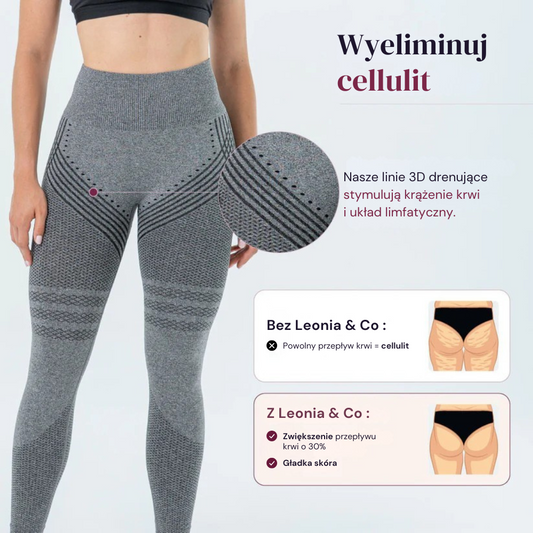 Legginsy modelujące 3D | Szare