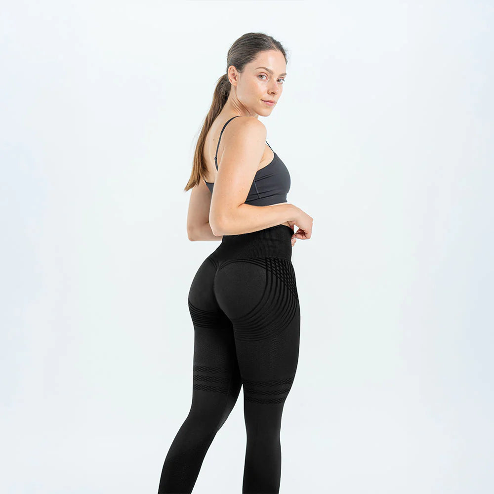 Legginsy modelujące 3D | Czarne