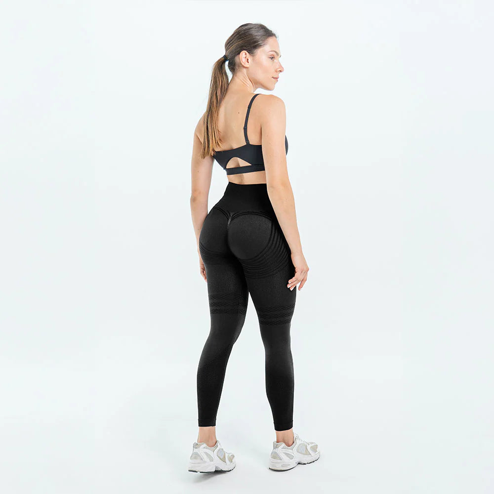 Legginsy modelujące 3D | Czarne