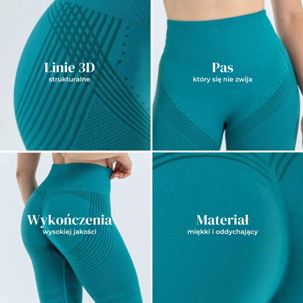 Legginsy modelujące 3D | Pawiozielone