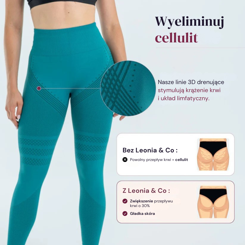 Legginsy modelujące 3D | Pawiozielone