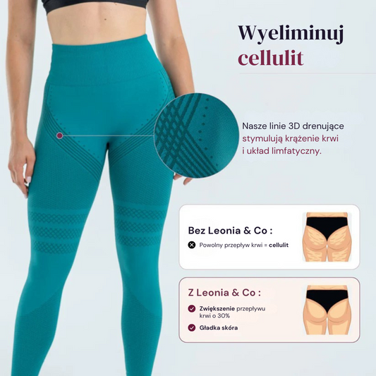Legginsy modelujące 3D | Pawiozielone
