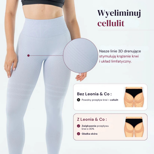 Legginsy modelujące 3D | Jasnofioletowe