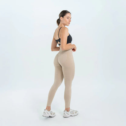 Legginsy modelujące 3D | Beżowe