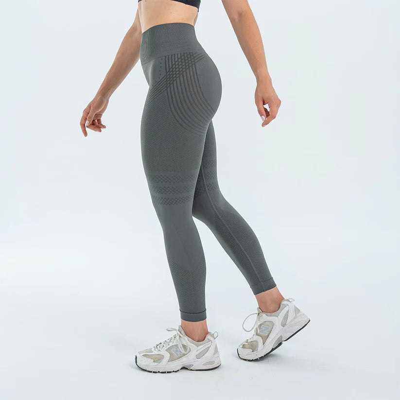 Legginsy modelujące 3D | Ciemnoszare