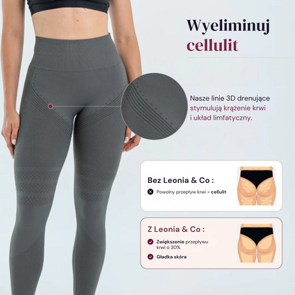 Legginsy modelujące 3D | Ciemnoszare