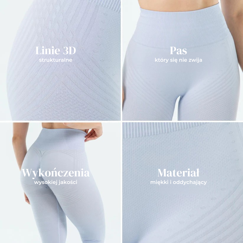 Legginsy modelujące 3D | Jasnofioletowe