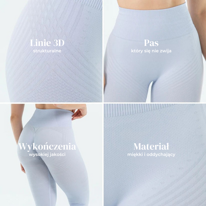 Legginsy modelujące 3D | Jasnofioletowe